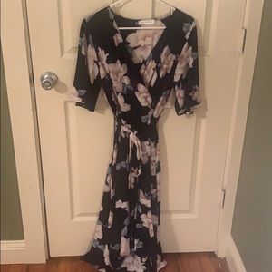 Black floral dress